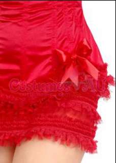 Burlesque Boned Moulin Rouge Corset Dress Up Costume Lace Up Bustier 
