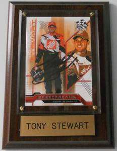 2004 TONY STEWART TRADING CARD AUTOGRAPHED   MOUNTED & READY FOR 