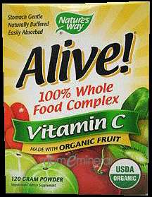 Alive Organic Vitamin C Powder 120 gms by Natures Way  