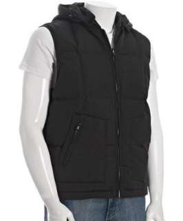 Kenneth Cole New York black quilted poly nylon reversible down vest 