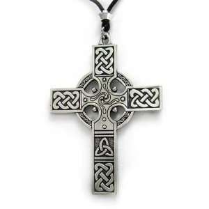  Large Celtic Knotwork Irish Cross Pendant Renaissance 