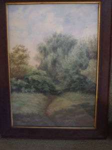 EXCELLENT ARTS AND CRAFTS SIGNED WATER COLOR TREES ETC  