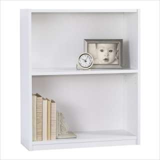 Ameriwood 2 Shelf Wood White Finish Bookcase 029986947413  