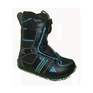  K2 Mini Turbo Kids Boa Snowboard Boots Size 11c Black 