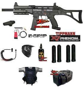Tippmann X7 PHENOM EGRIP UMP Paintball Gun Package N2/HPA 47/3000 With 