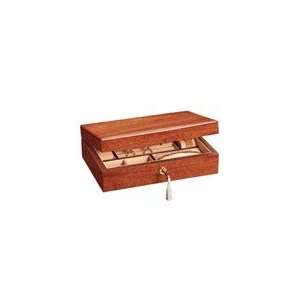 Ragar Jewelry Box Mahogany Gloss w/ Gold Key Lock:  Kitchen 