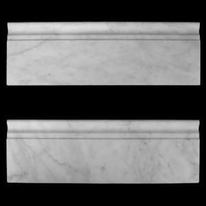  Carrara Marble Italian White Bianco Carrera 5/8 Baseboard 