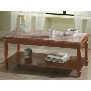    Hyde Park Marble top Rectangular Cocktail Table