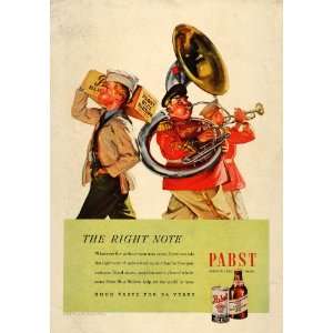   Ribbon Beer Can Marching Band Tuba   Original Print Ad