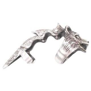 Wolf Werewolf Dog Pewter Finger Ring Spike Claw by Dan Jewelers