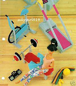 EXERCISE EQUIPMENT~Plastic Canvas PATTERN~FASHION DOLL  