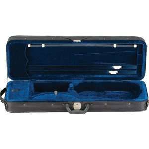    Toshira Oblong Violin Case Black Blue 4/4 Size Musical Instruments