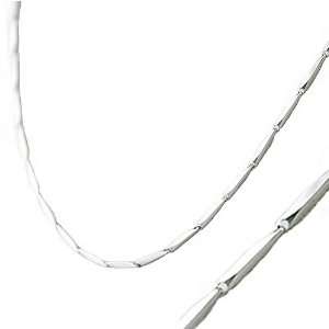   Steel Link Necklace with Prism Shape Links (18 Long): Jewelry