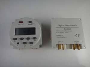 DIGITAL PROGRAMMABLE WEEKLY TIMER SWITCH 12VDC 16A  