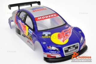 18 Audi Painted RC Car Body With Rear Spoiler (Blue)  