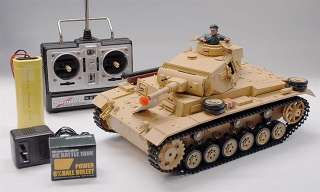 Heng Long 1 16 Scale TauchPanzer III Real RC Battle Tank RTR  