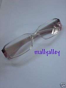 Pairs PINK BROWN CLEAR Reading Glasses Rectangle 2.50  