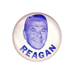 Pinback button promoting Ronald Reagan for president, 1968. Litho. 1