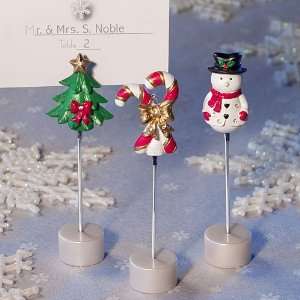  Holiday Themed Place Card Holders 3 assorted (Set of 18 
