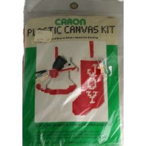  Caron Plastic Canvas Kit Rocking Horse and Stocking 