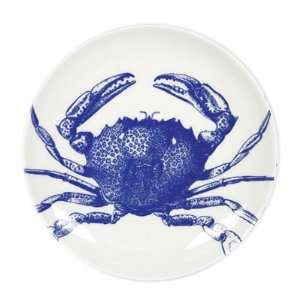    Caskata Crabs Blue 6.25 in Canape Plates (Set of 6)