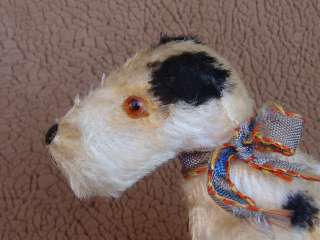 Vintage Rat Jack Russell FOX TERRIER Dog Doll TOY Fur Made in Germany 