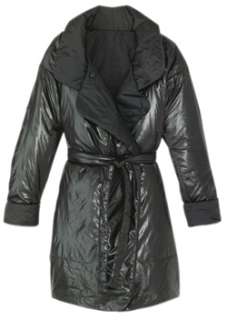 NWT Norma Kamali Black Sleeping Bag Trench Coat Jacket Authentic L 