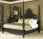 Solid Mango Wood King Bed Hand Carved Ornate items in The European 
