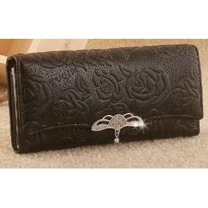  Ladies High Quality Black Vogue Purse / Wallet Everything 