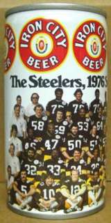 IRON CITY BEER Can 76 SUPER BOWL STEELERS Football TEAM  