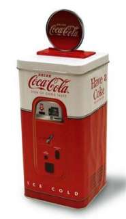 New Coca Cola Vending Machine Bank Tin Coke Metal Gift Coca Cola 