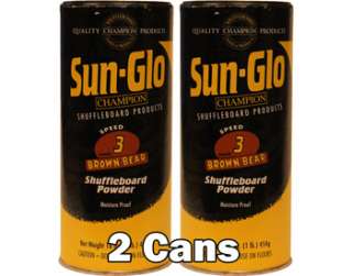 Sun Glo 3 Brown Bear Shuffleboa​rd Table Powder Wax (2)  
