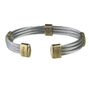  Sabona Trio Cable Stainless/Gold Magnetic Bracelet 