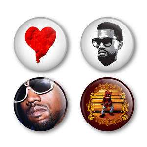Kanye West Badges Buttons Pins Shirts Tickets Albums  