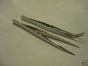 TWEEZERS Straight & Curved Beads Watch Stamps Sewing  