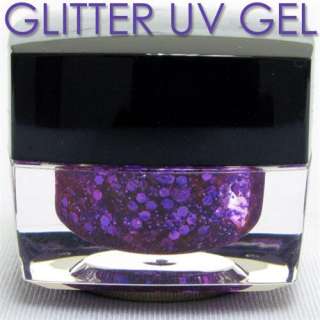 Purple Glitter Slice UV BUILDER COLOR GEL NAIL  