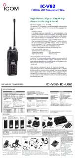 ICOM IC V82 IC V82 VHF Transceiver Handle Radio  