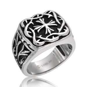  Bling Jewelry Stainless Steel Celtic Cross Ring for Men 