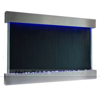   Decoration Art Fountain Blue LED Waterfall Wall Mount Water Fall