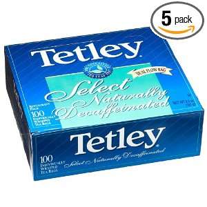 Tetley Select Natural Decaffeinated Tea, Dual Flow Bag, 100 Count 
