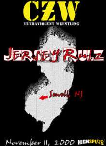 Combat Zone Wrestling Jersey Rulz DVD, CZW  