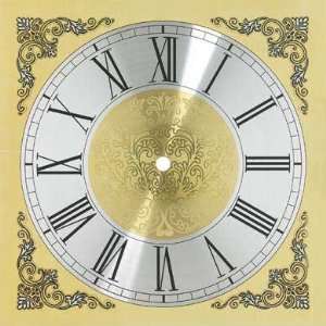  9 7/8 Brushed Gold Roman Clock Dial
