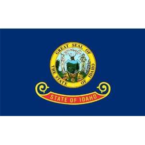  3 x 5 Feet Idaho 2 ply Poly   indoor State Flags Made in 