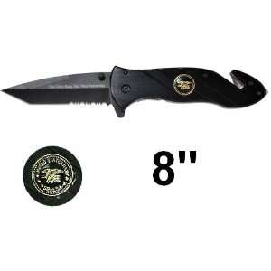  8 Tactical United States Navy Seals USA Rescue Knife Pocket 