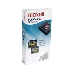 Maxell Vhs Head Cleaning System Safe & Non Abrasive Cleans Entire Tape 